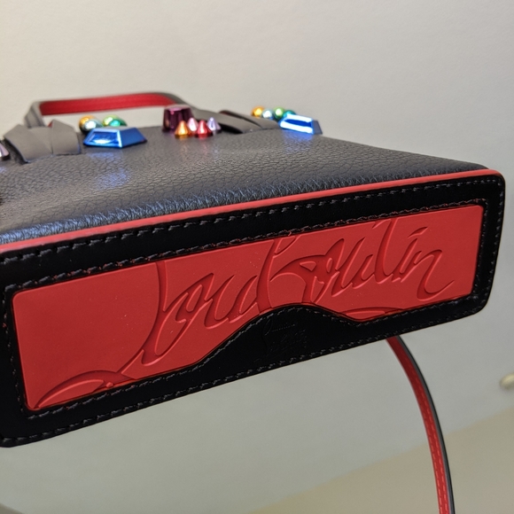 Louboutin: Cabata Mini Rainbow Multicolor Studded Crossbody Bag 🌈 - Picture 9 of 14